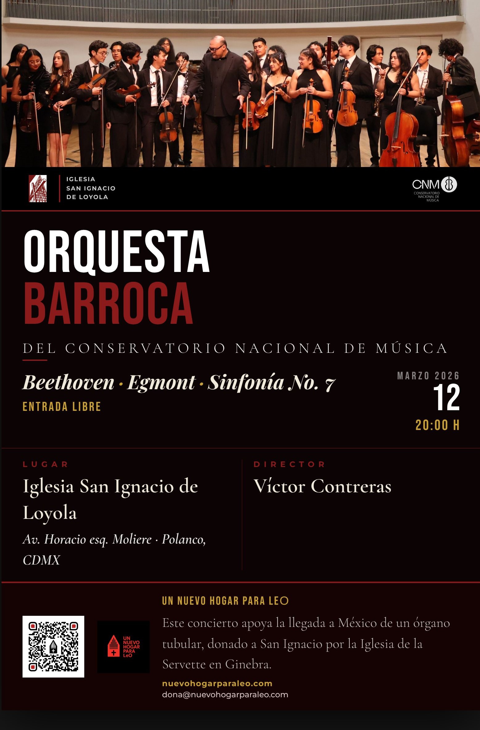 Cartel: Orquesta Barroca CNM